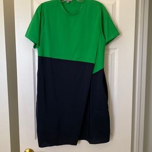 New COS size L green and navy blue dress.